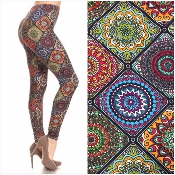 Spectrum Print Multi-Colored Leggings - Picture 4 of 4